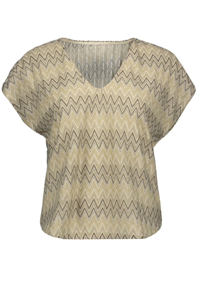 VMDICTE SS V-NECK TOP JRS GA VO 10328139 BIRCH/DICTE